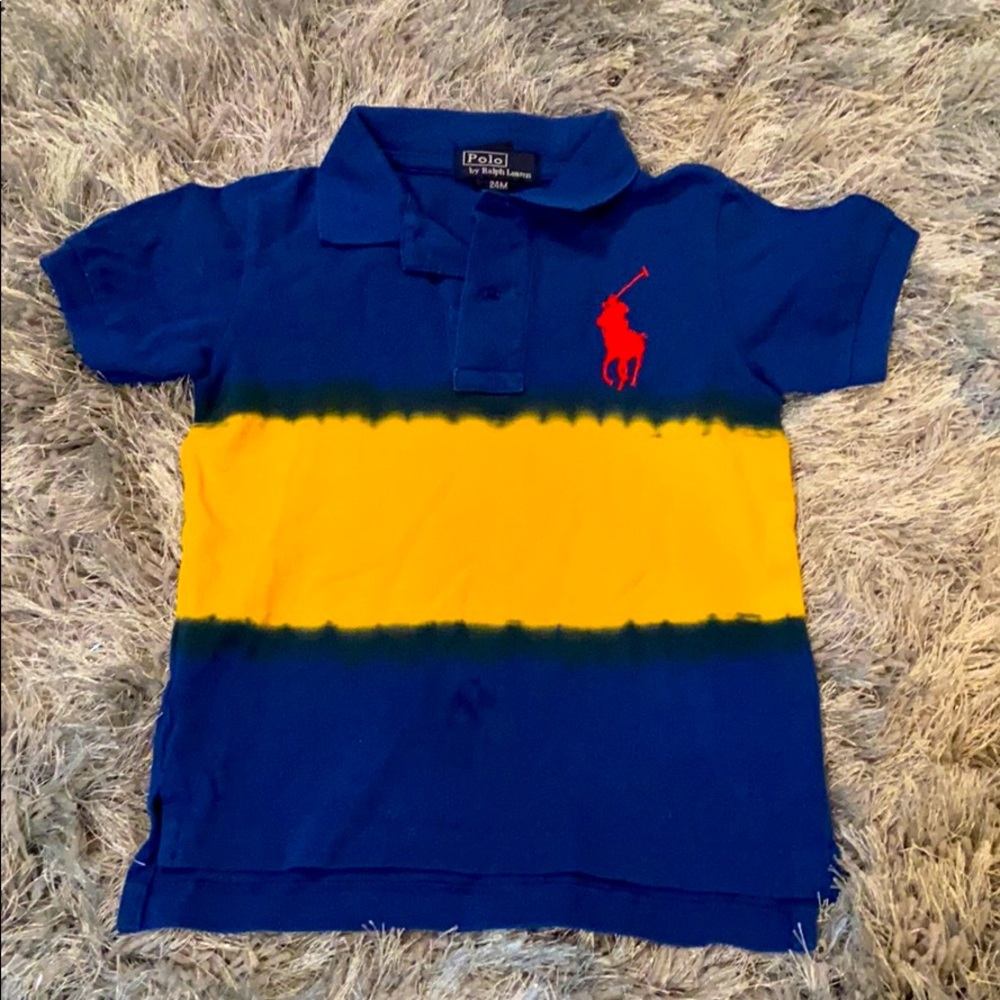 24 months Polo Ralph Lauren shirt blue yellow red